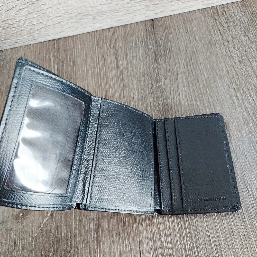 Mens Black Trifold Leather Wallet